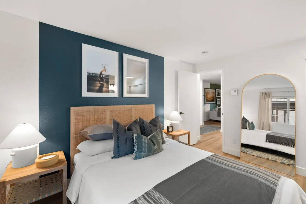 Spacious bedroom at Sedona at Bridgecreek luxury apartments in Vancouver, WA