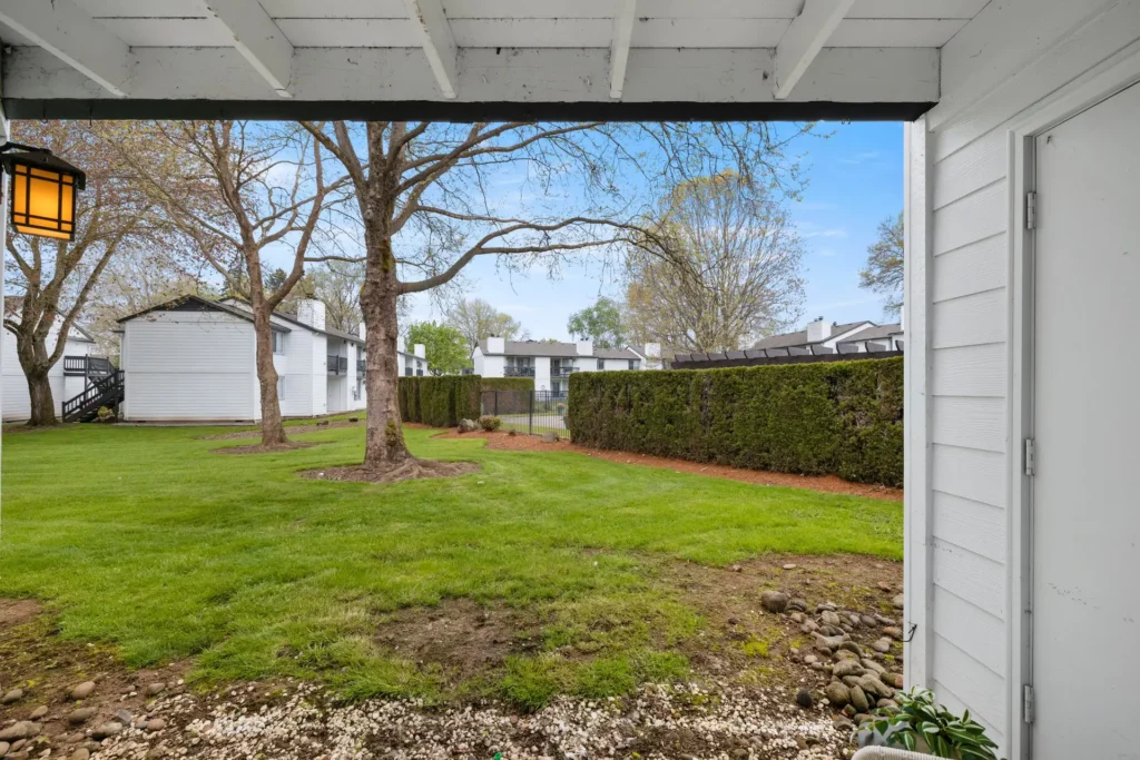exterior view of buildings with greenspace